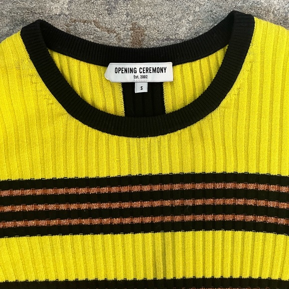 Opening Cermony Rib Knit Primary Color Metallic Dress - Picture 10 of 10